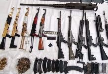 Fuerzas estatales y federales aseguran ametralladora y 11 fusiles en Huetamo: SSP