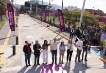 Avanzan obras complementarias del teleférico de Uruapan; inaugura Bedolla calles y canchas deportivas