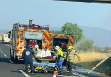 Coordina CRUM atención tras accidente de autobús en la Autopista de Occidente