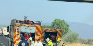 Coordina CRUM atención tras accidente de autobús en la Autopista de Occidente