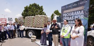 Con cemento y más de 18 mdp del Faeispum, impulsa Bedolla infraestructura en Yurécuaro