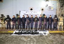 Detienen SSP y Ejército a 9 hombres con armas, uniformes y patrullas clonadas