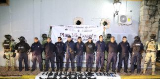 Detienen SSP y Ejército a 9 hombres con armas, uniformes y patrullas clonadas