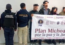En Uruapan, SSP detiene a cinco personas y asegura productos presuntamente elaborados con marihuana